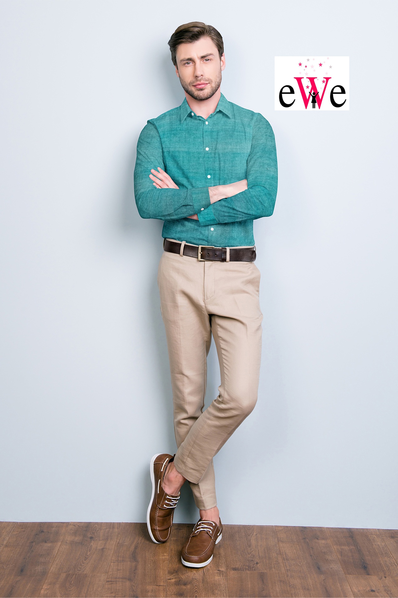 Teal Green Stripped Handloom Shirt