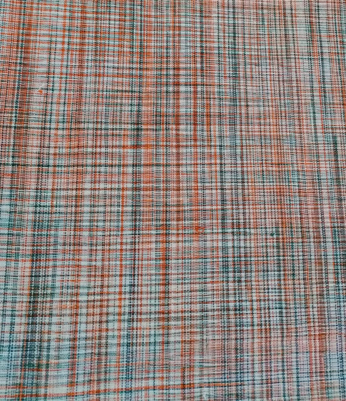 Wood &amp; Earth Shade Handspun Handwoven Khadi Cotton Fabric