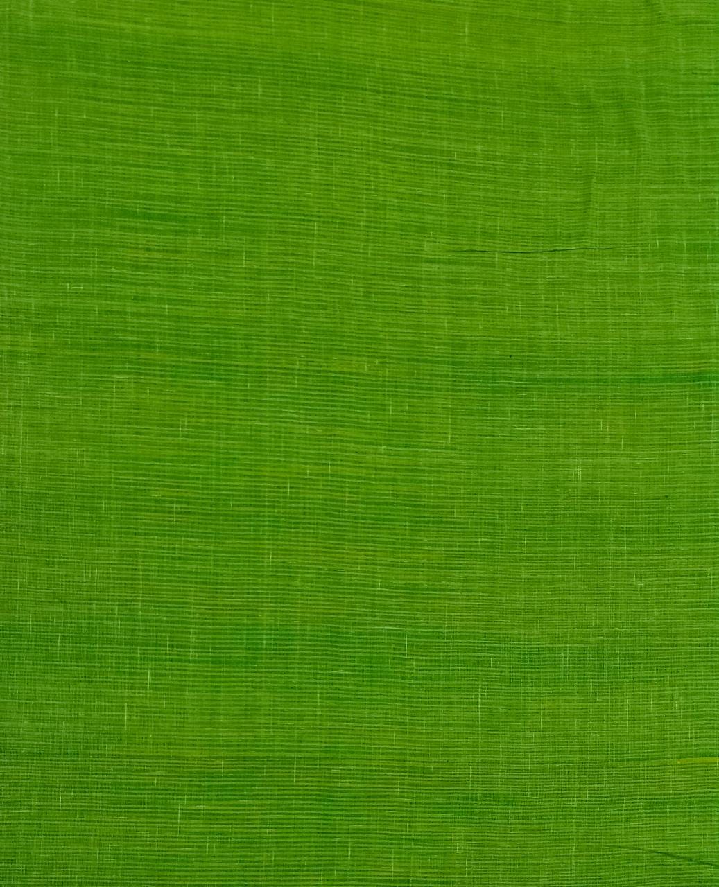 Green Handspun Handwoven Khadi Cotton Fabric
