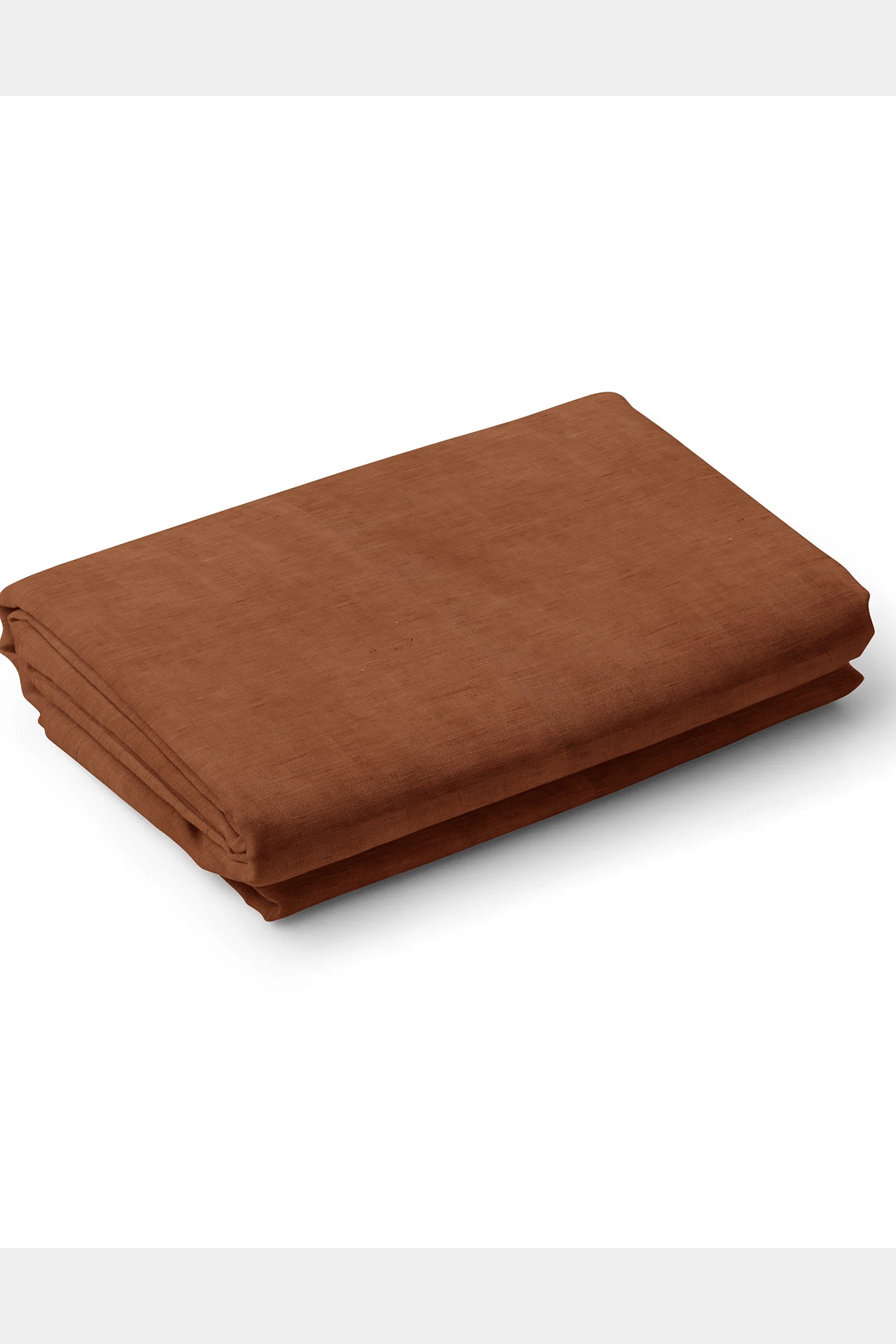 Orange Brown Handspun Handwoven Cotton Fabric