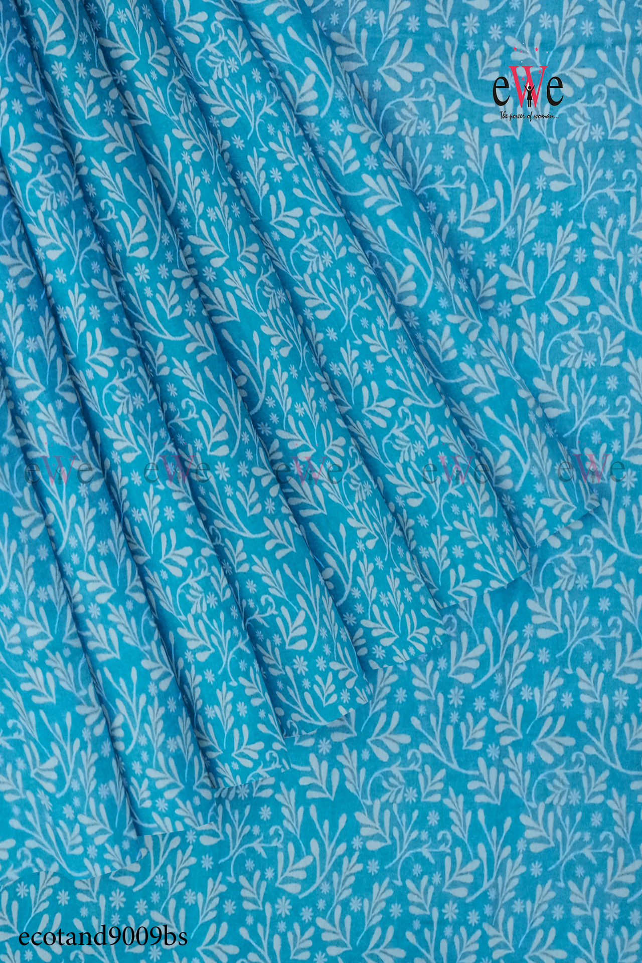 Sea Blue Handloom Jacquard Bedsheet with Two Pillow covers.