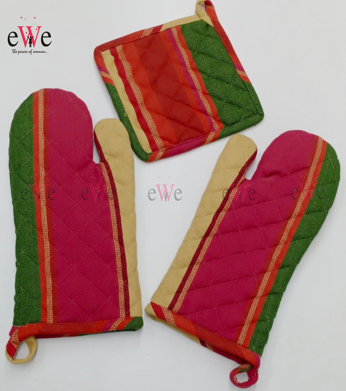 Red Green Kitchen Apron Set