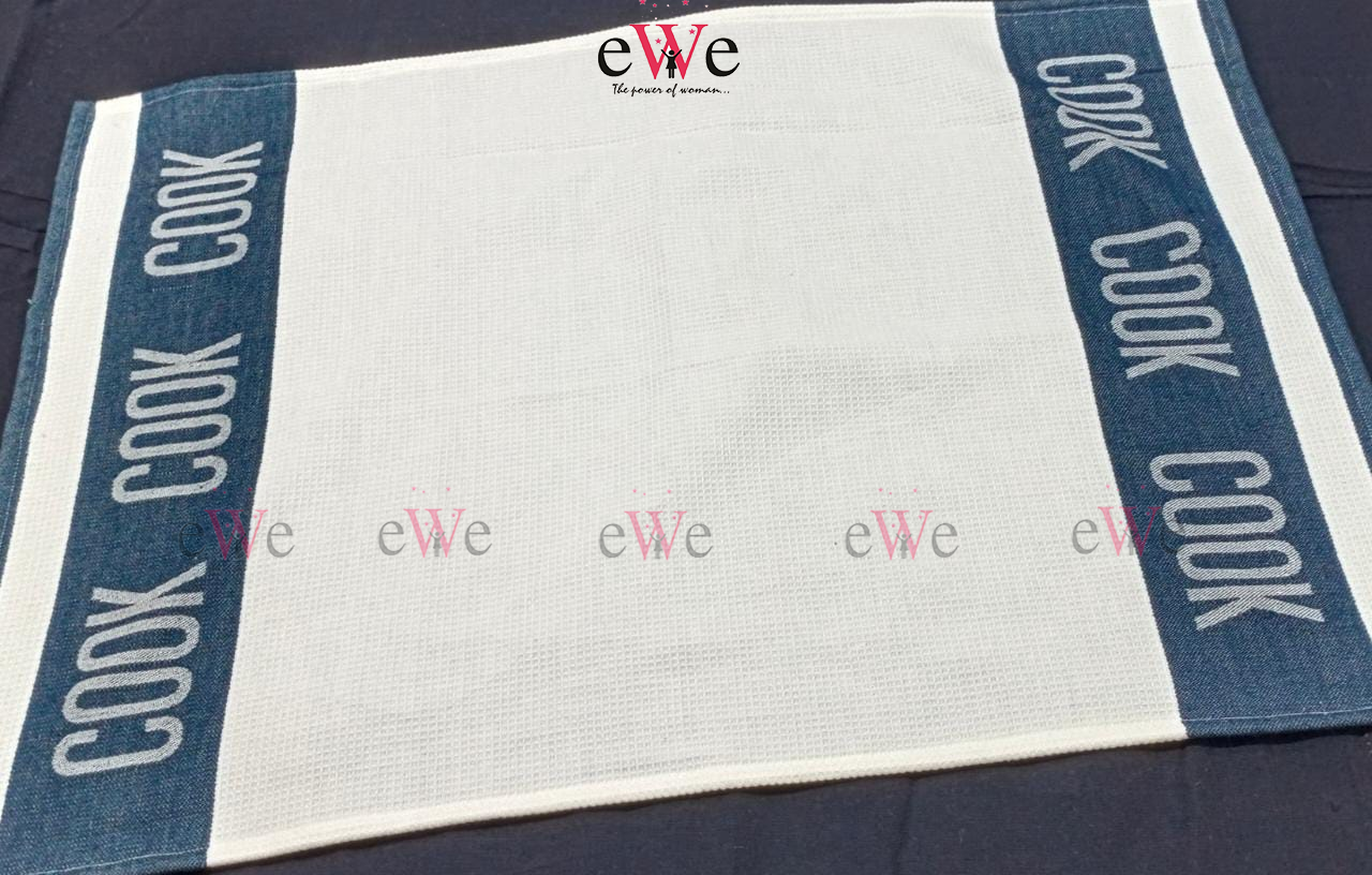 White &amp; Blue Kitchen Towel (30 x 20 Inch)