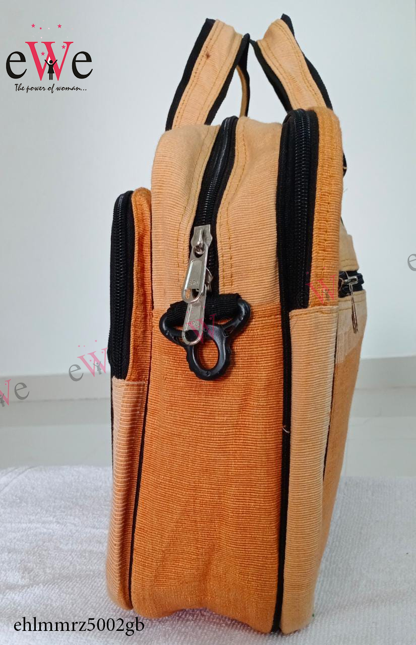 Yellow Handloom Laptop Bag
