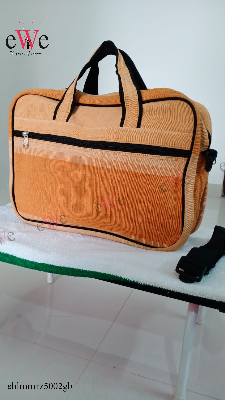 Yellow Handloom Laptop Bag