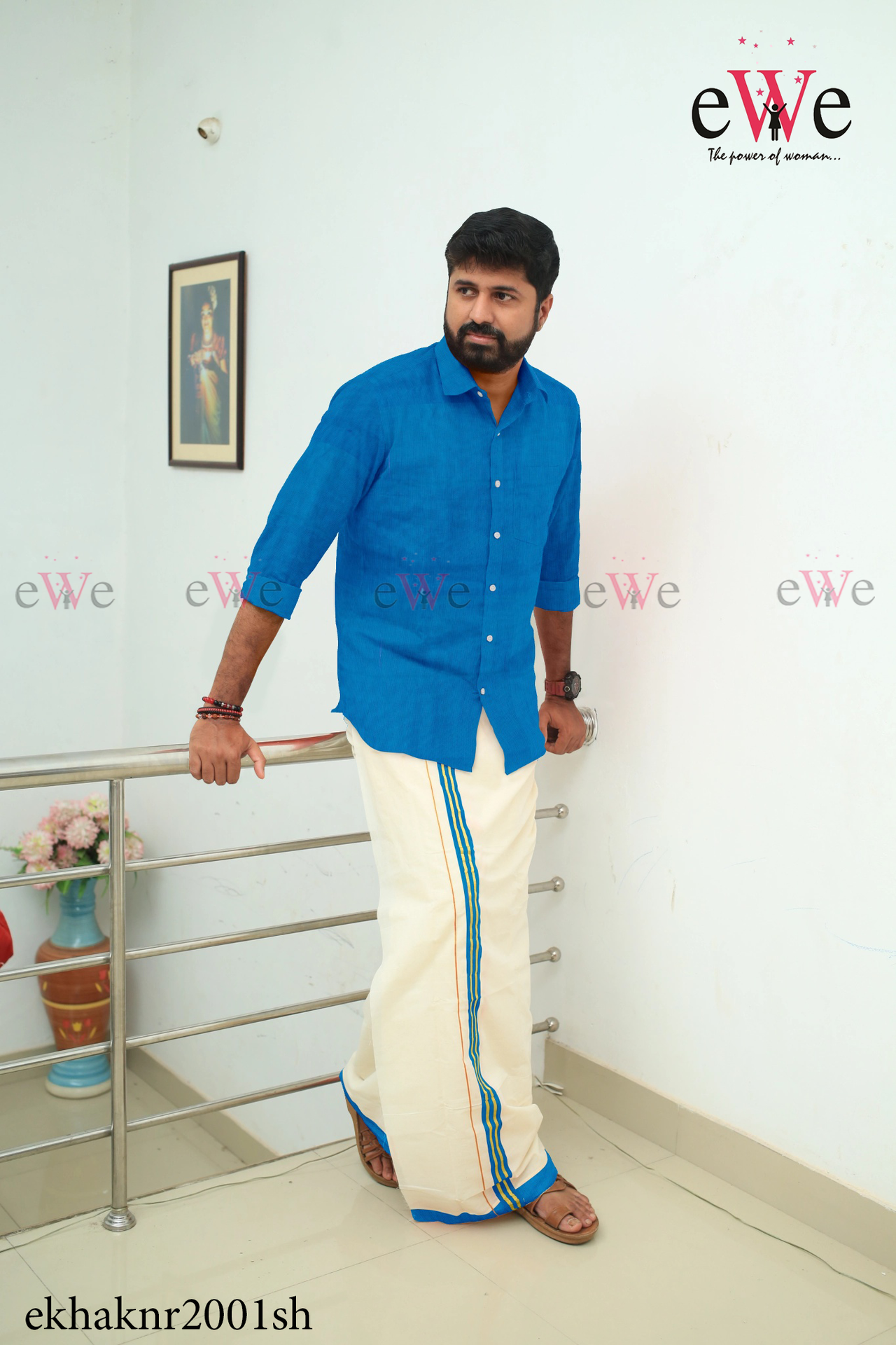Blue Khadi Gent's Shirt