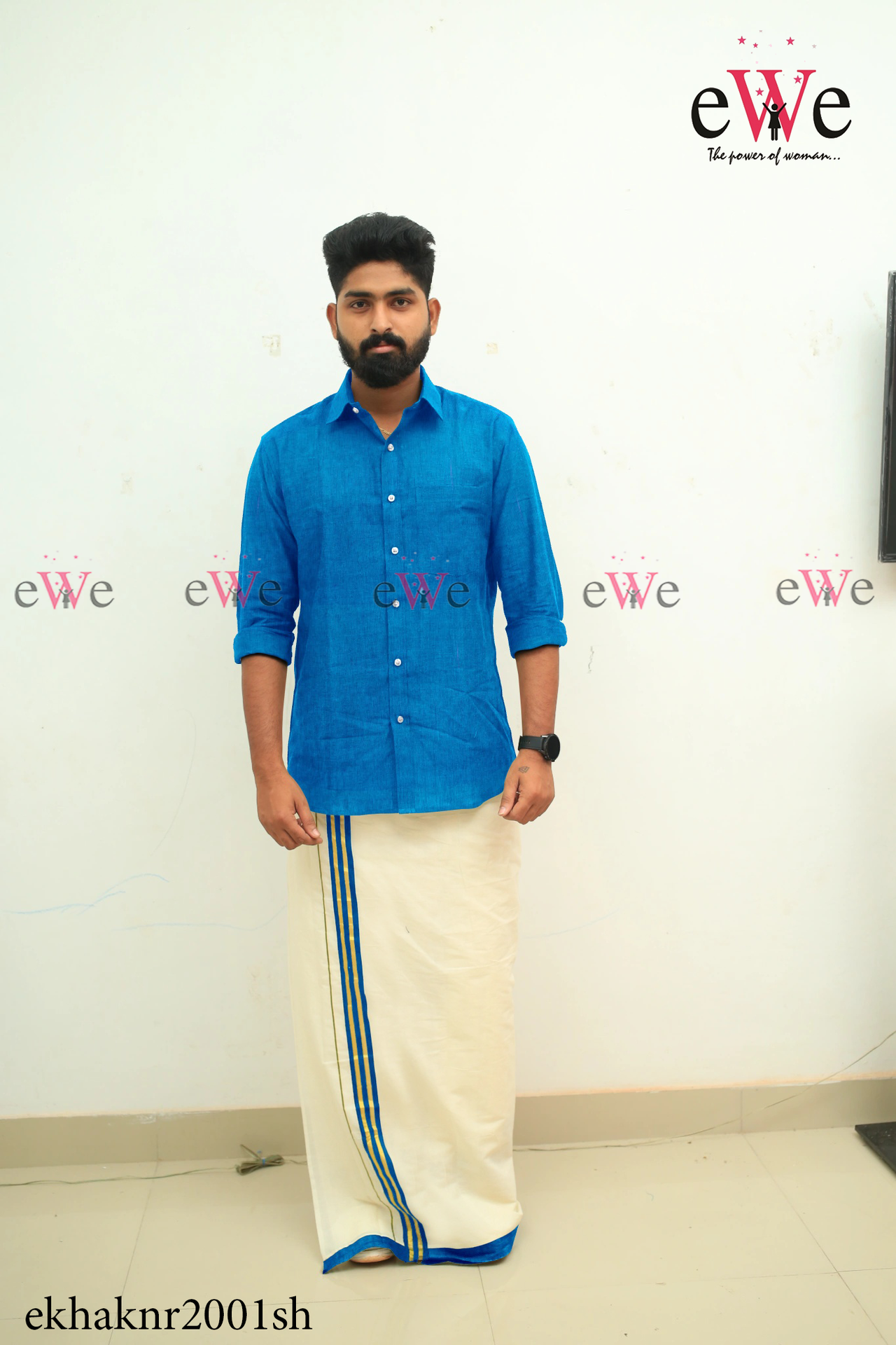Blue Khadi Gent's Shirt