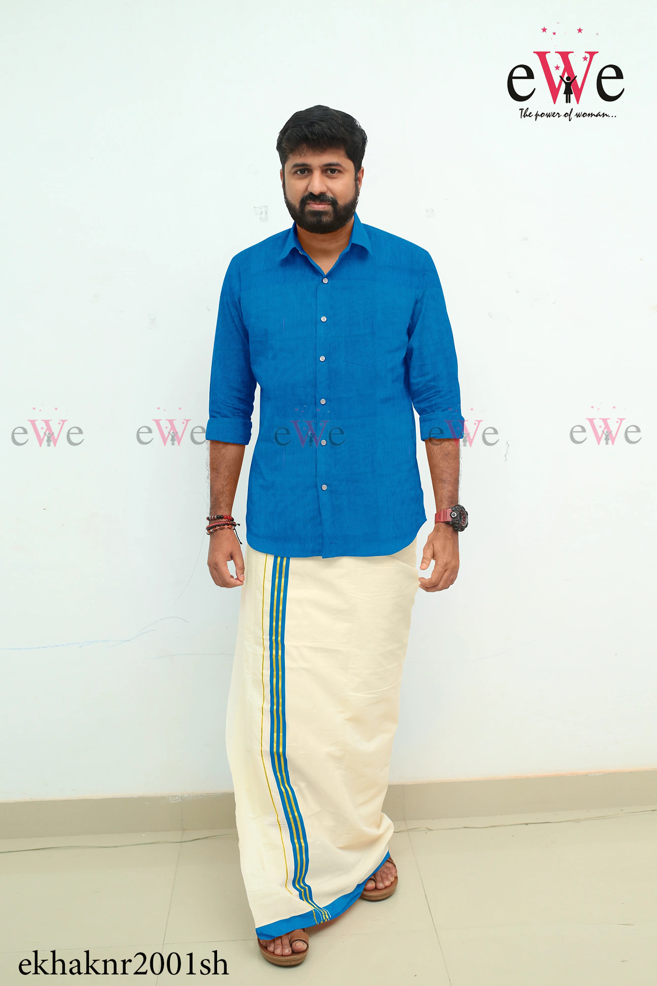 Blue Khadi Gent's Shirt