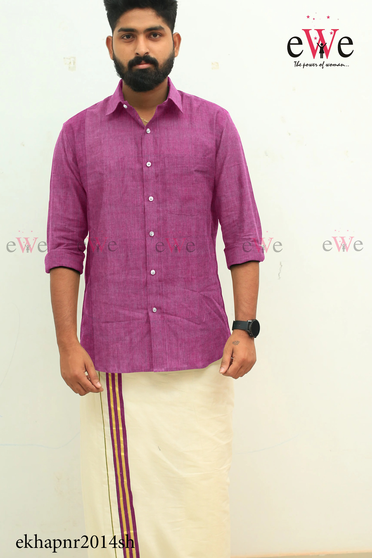 Pink Khadi Gent's Shirt