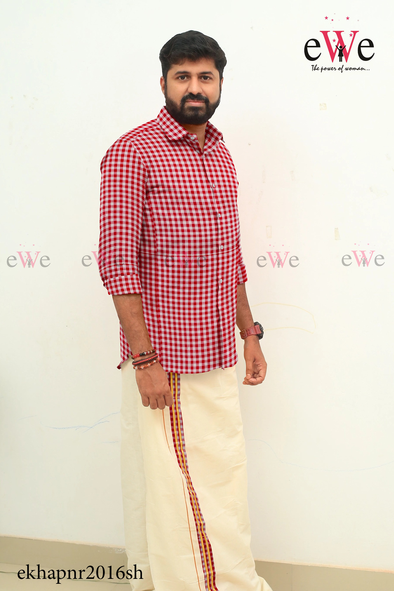 Red Check Khadi Gent's Shirt