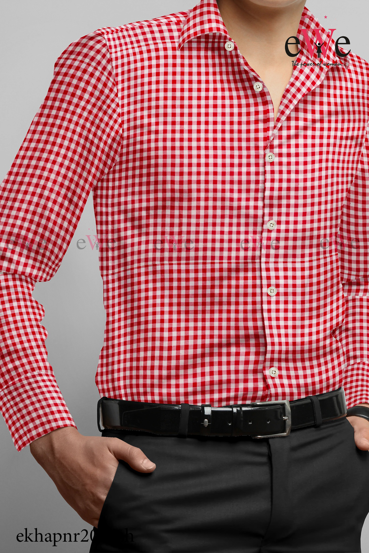 Red Check Khadi Gent's Shirt