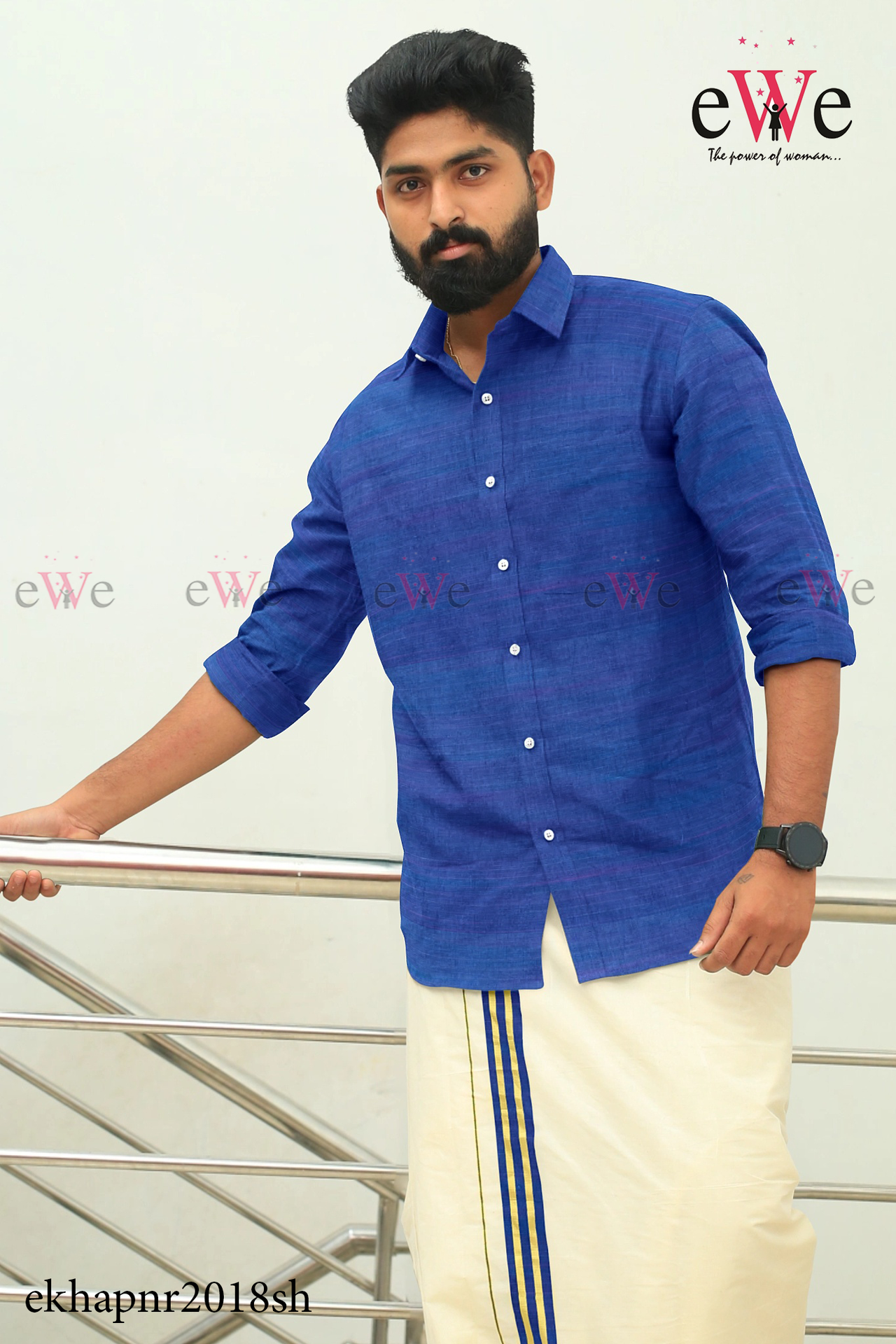 Royal Blue Khadi Gent's Shirt