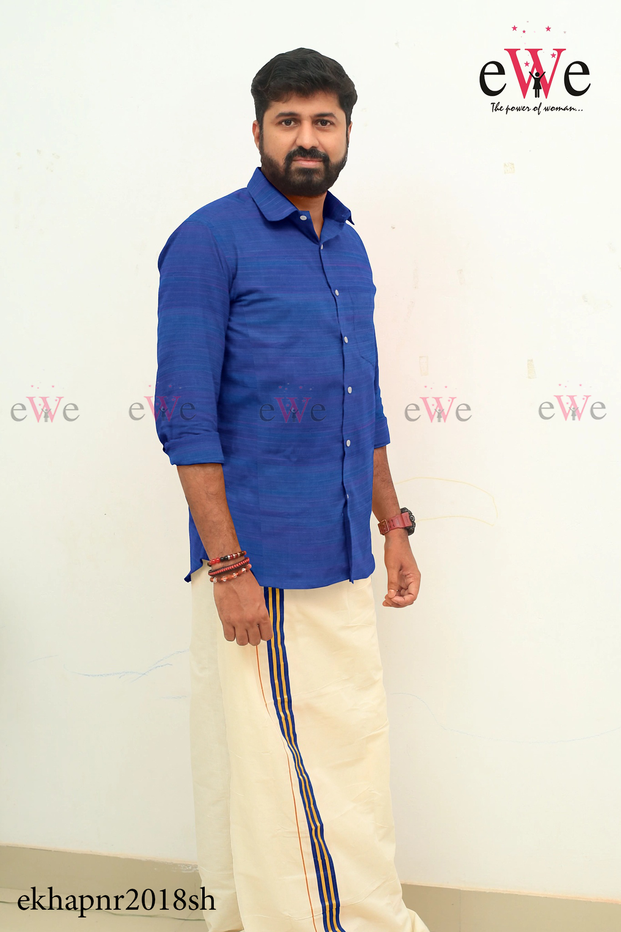 Royal Blue Khadi Gent's Shirt