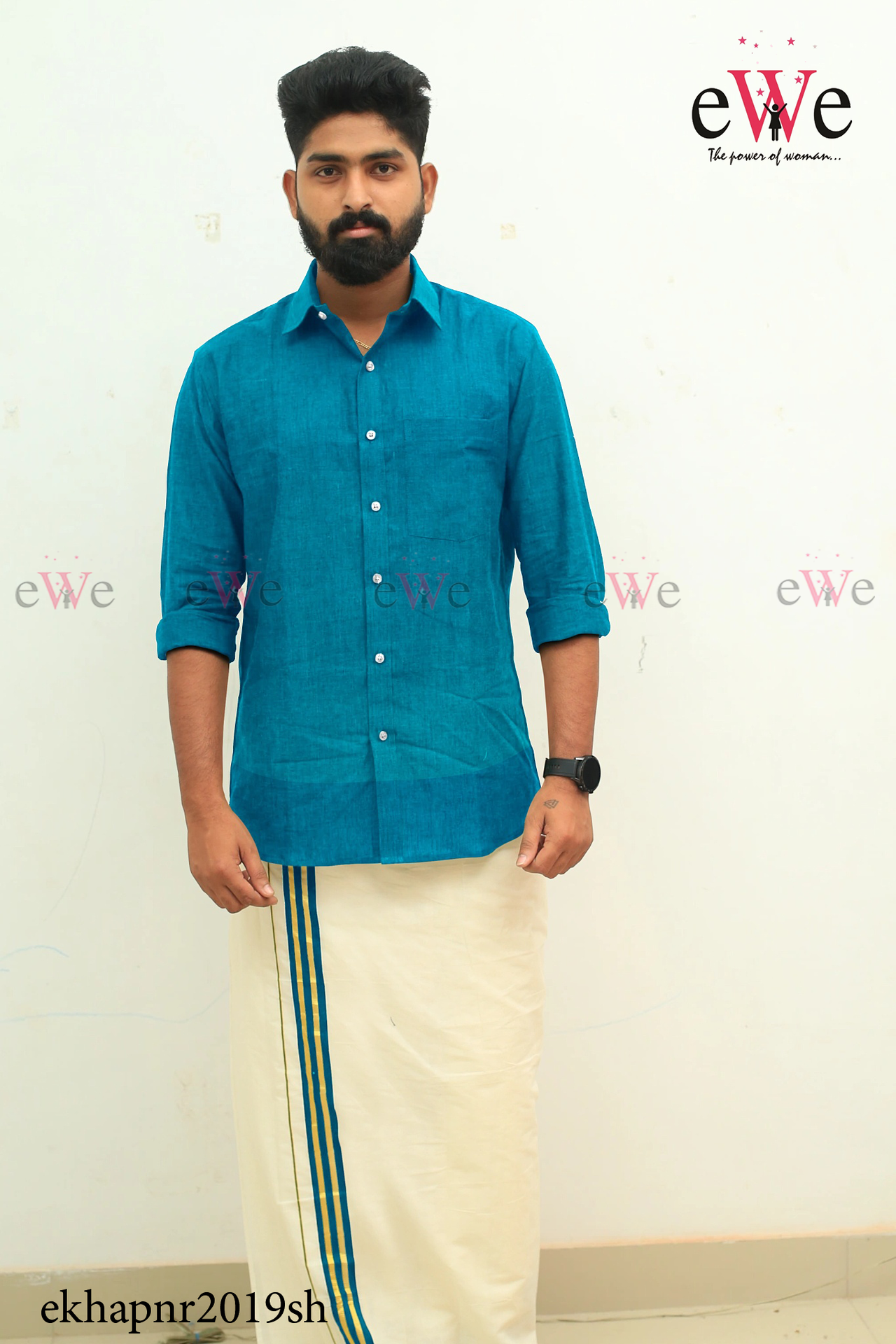 Tiffany Blue Khadi Gent's Shirt