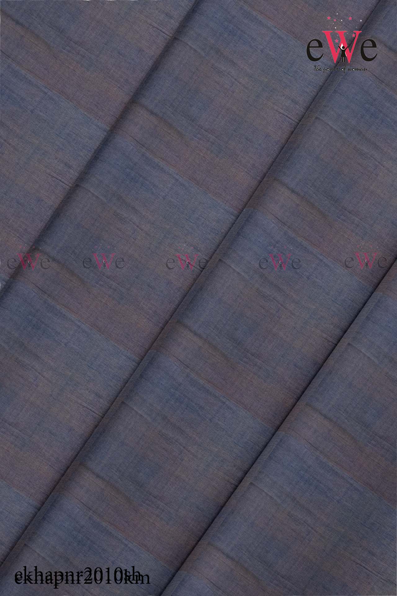 Dark Blue &amp; Yellow Handspun Handwoven Check Khadi Fabric