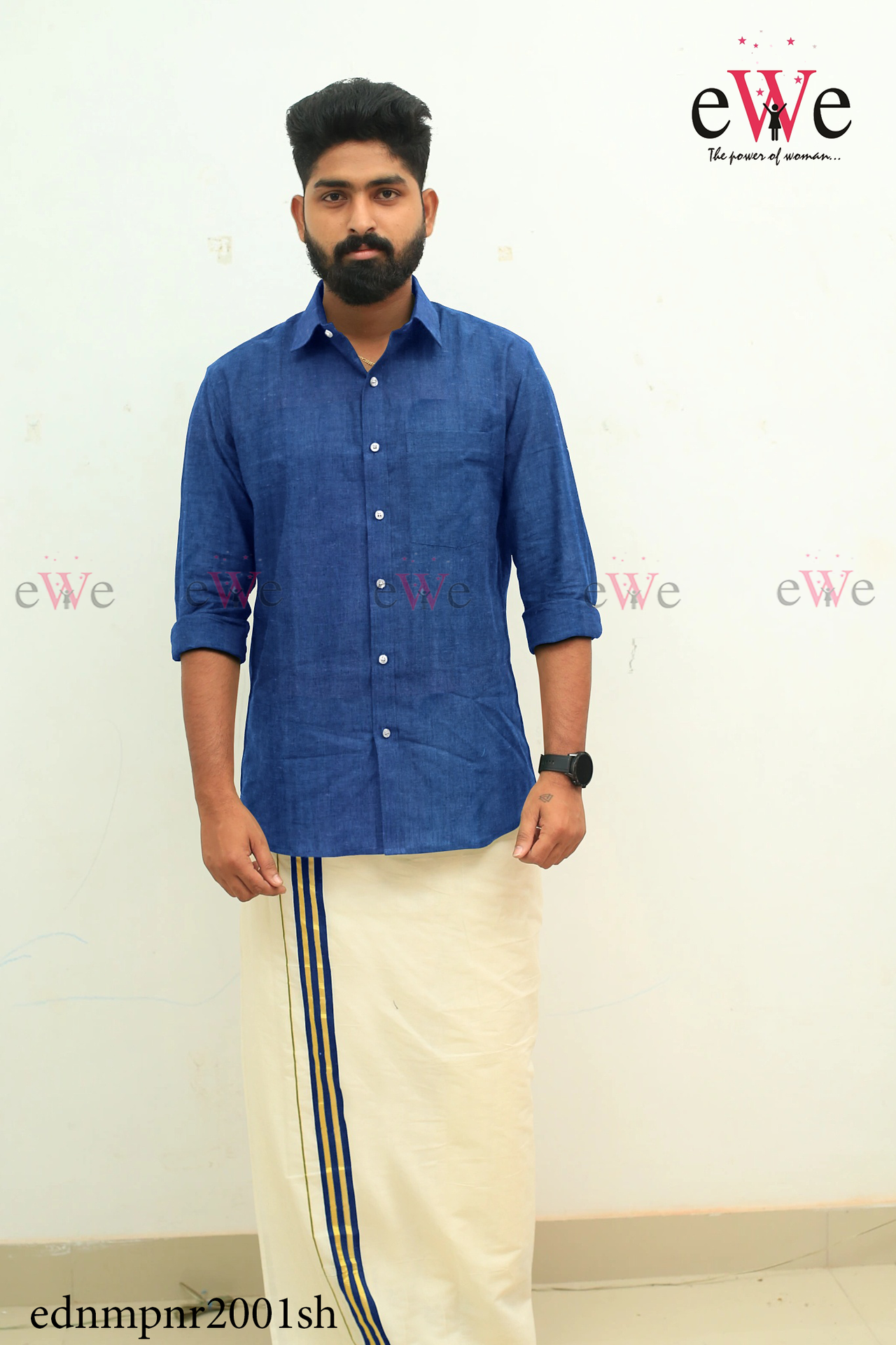 Blue Khadi Denim Gent's Shirt