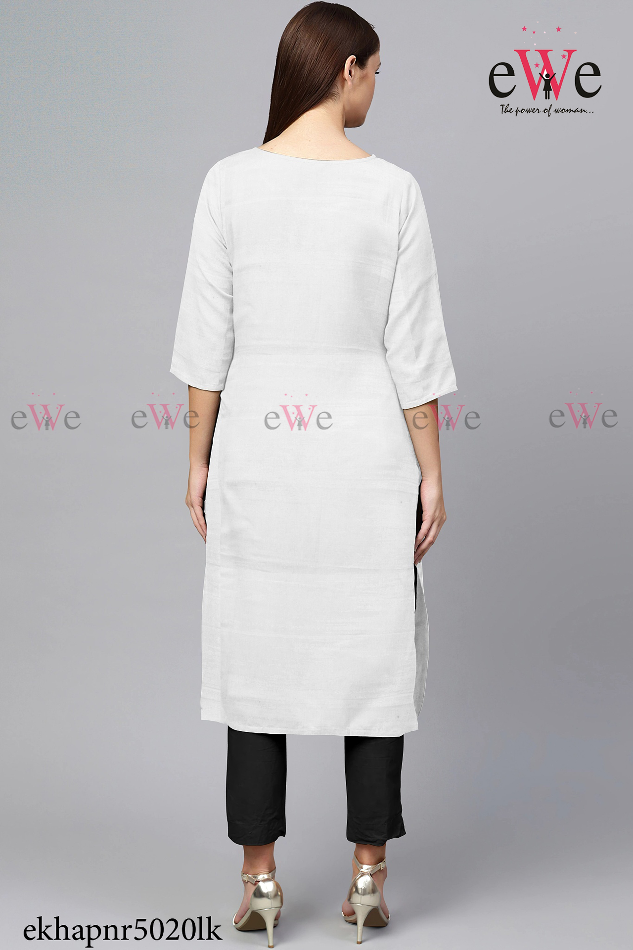 White Khadi Simple Kurti