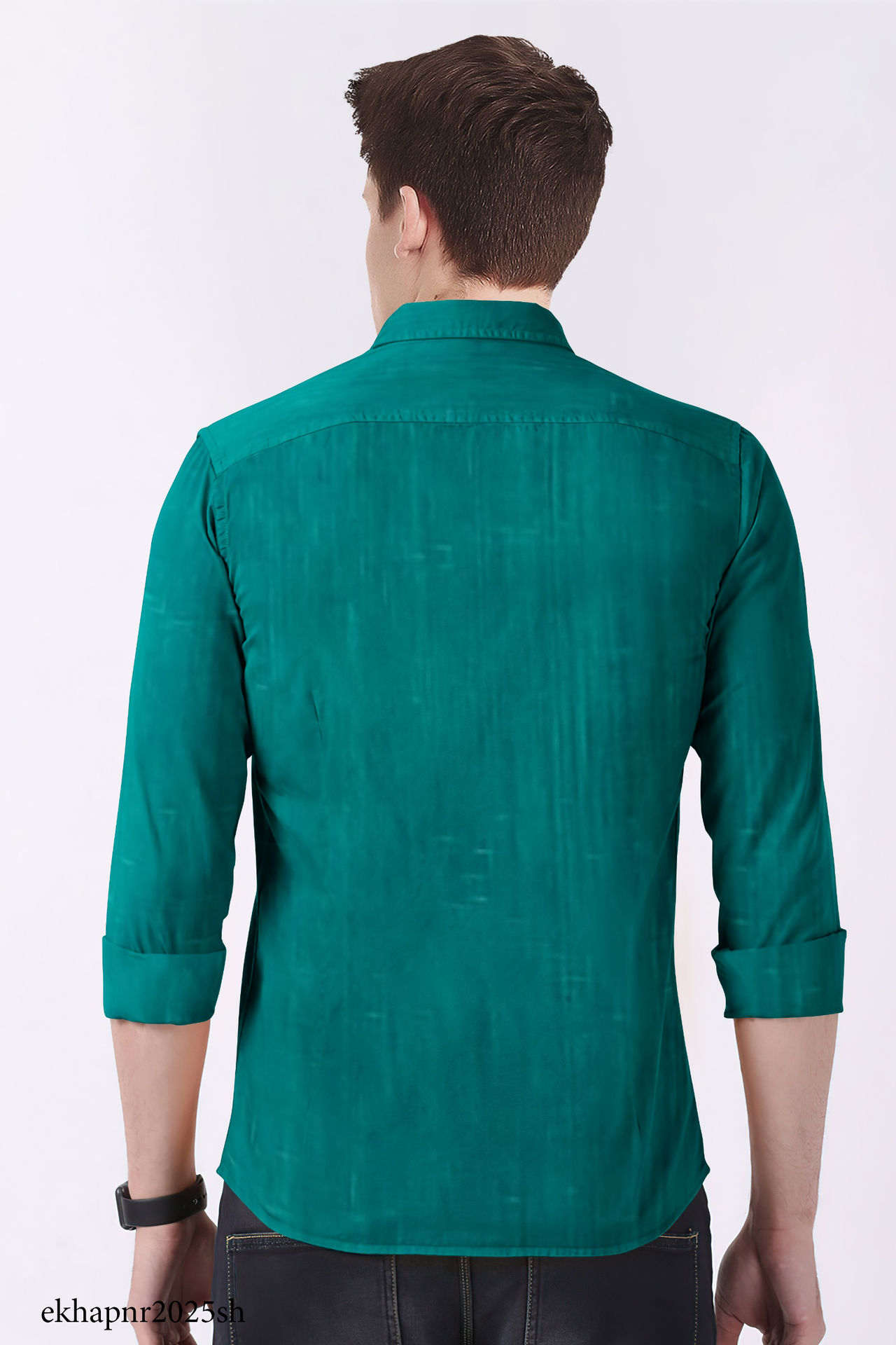 Viridian Green Khadi Gent's Shirt/ekhapnr2025sh
