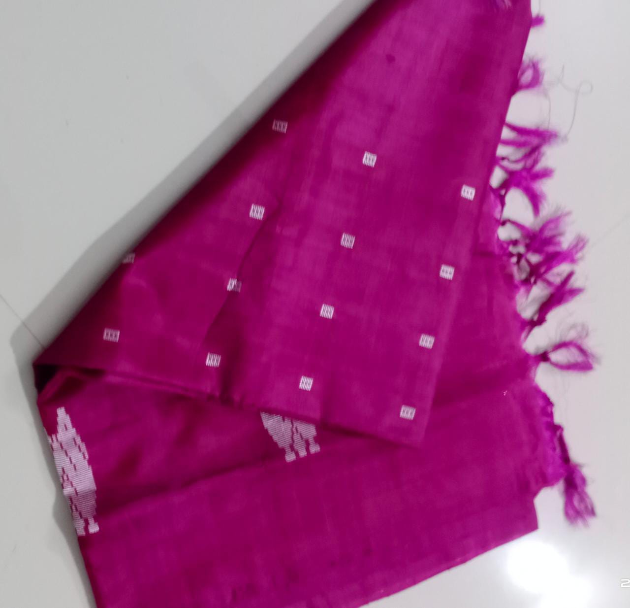 Royal Pink Banana Pith Silk Saree
