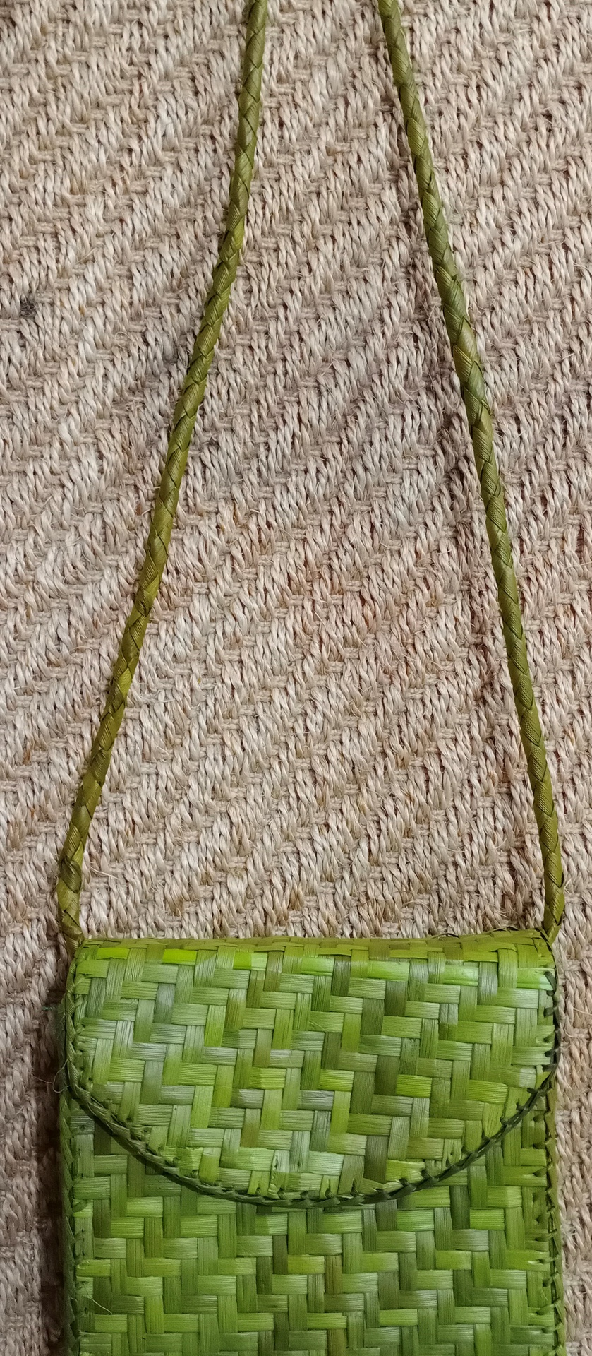 Organic Woven Screw Pine Leaf Girls Bag with Long strap.