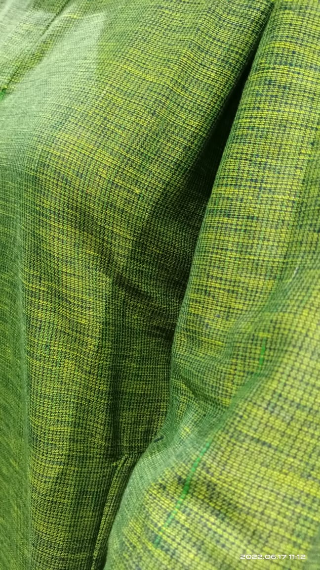 Khadi Green Gown Flared Kurti