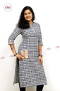 Khadi Kurti - Black &amp; White
