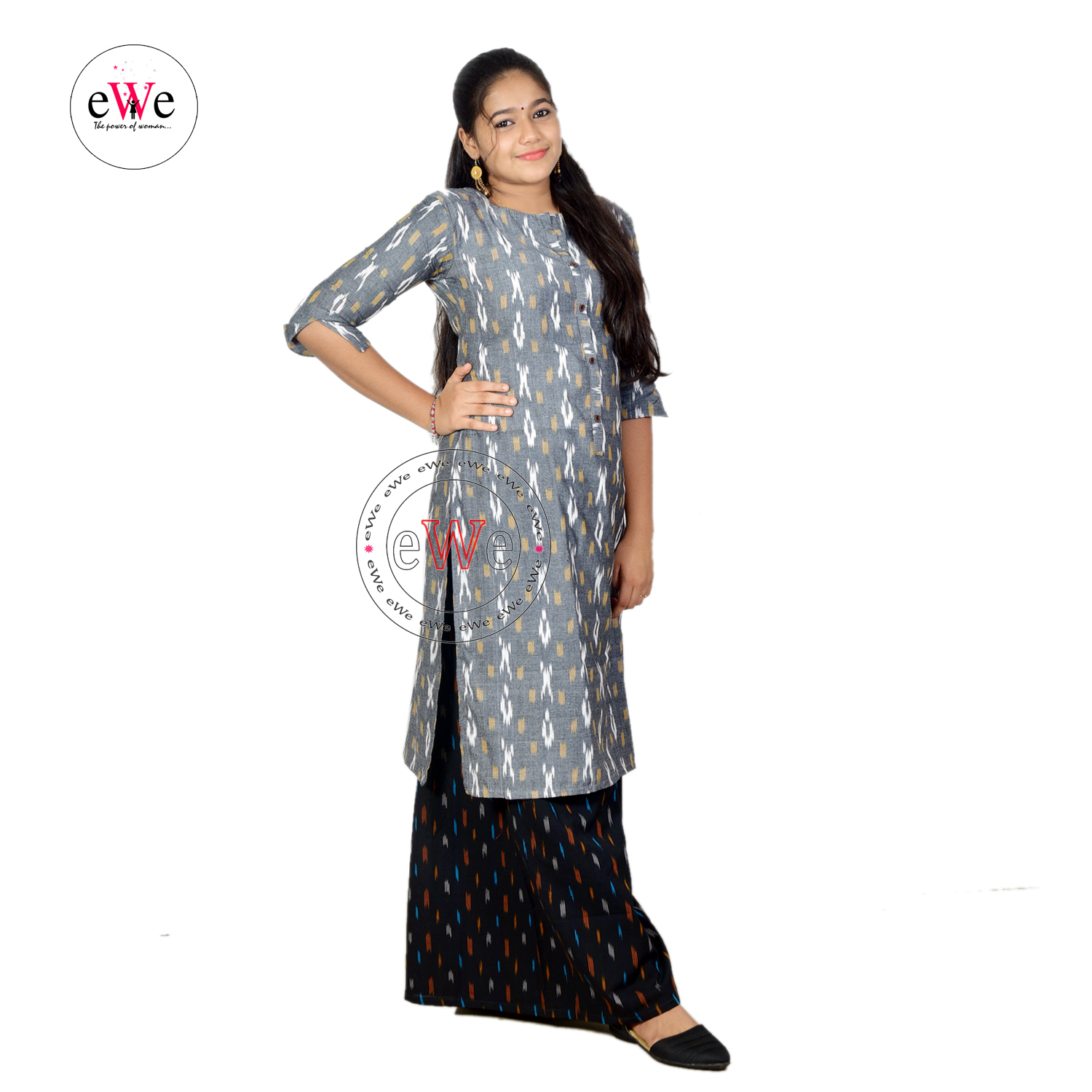 Ikkat Design Kurti