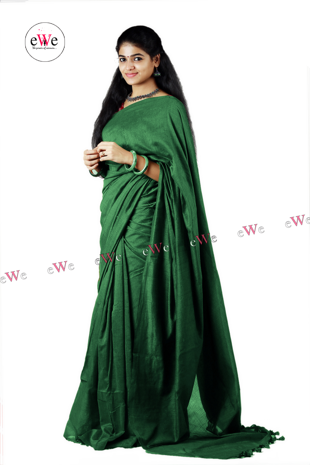Khadi Plain Saree