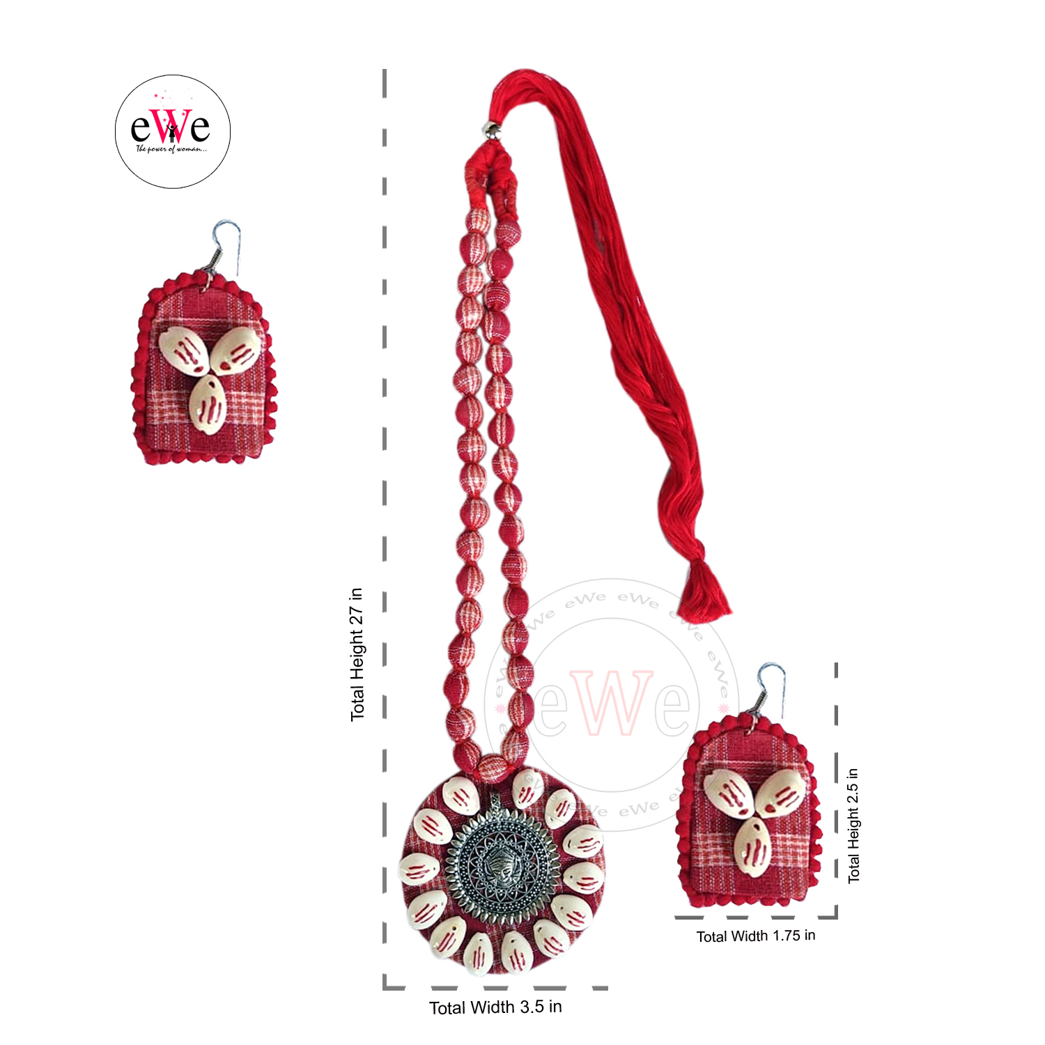 Handmade Handloom Fabric Trendy Jewellery Sets