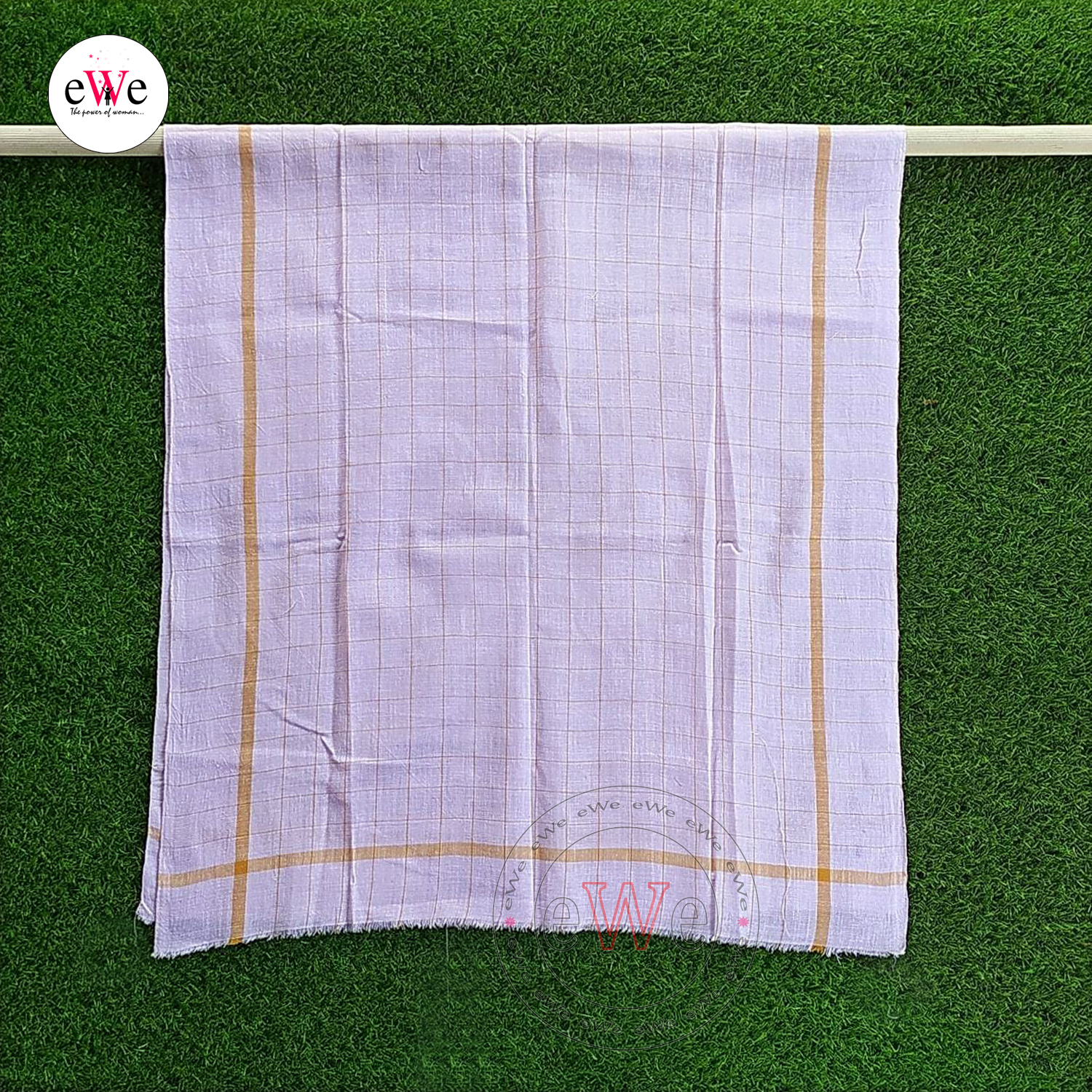 Check Khadi Bath gamcha Towel Combo Set Pack of Two pieces