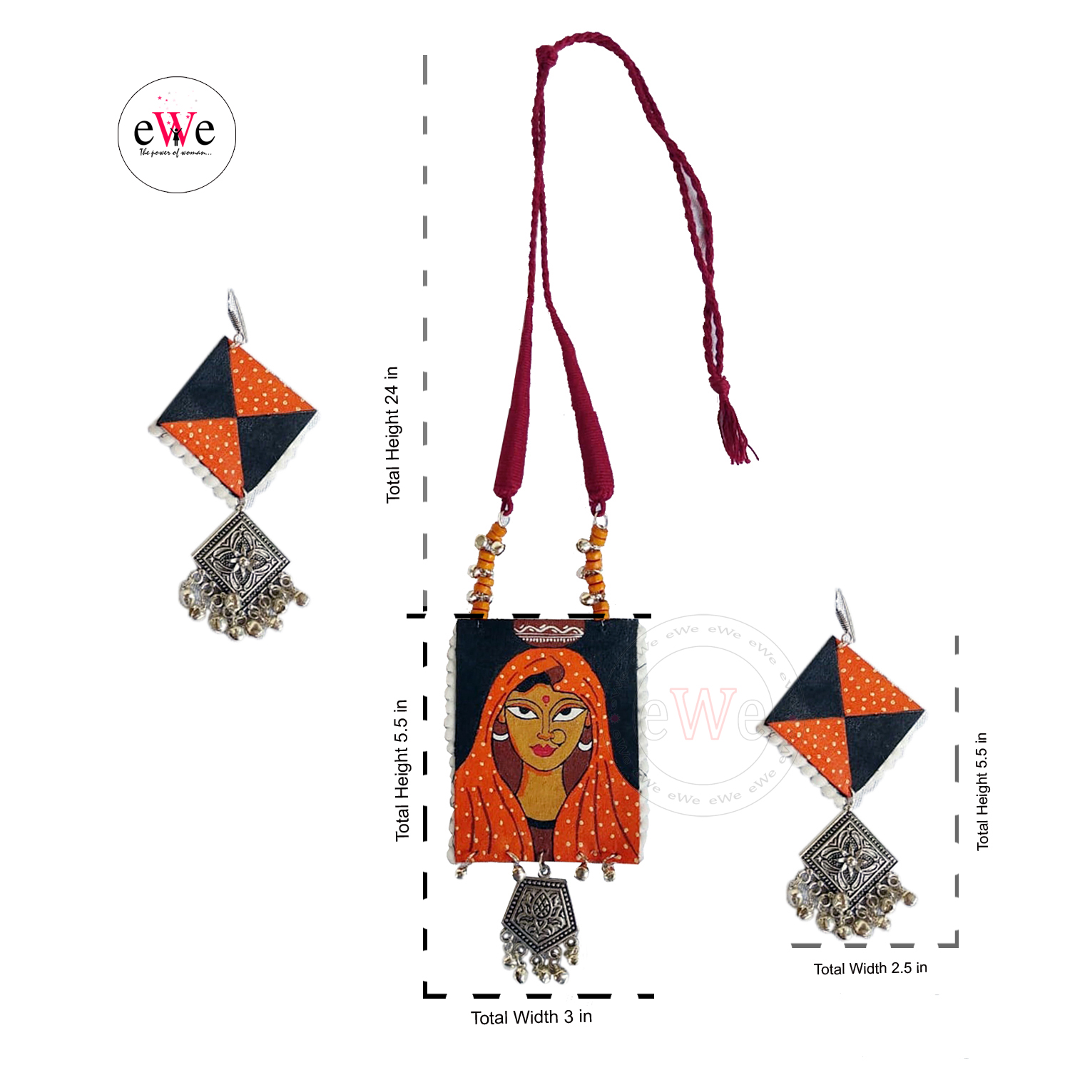 Handmade Handpainted Fashion Jewellery Set