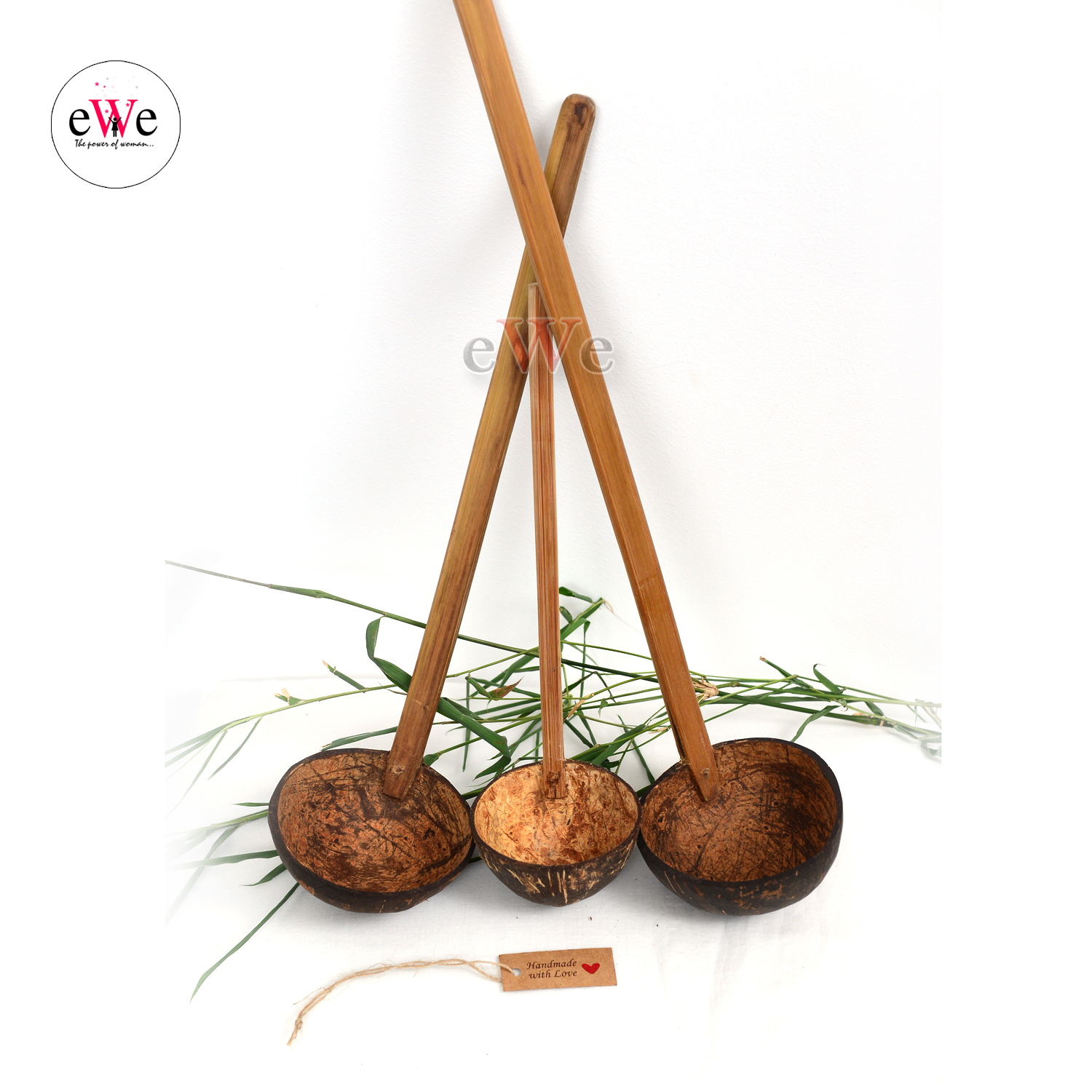 Bamboo Coconut Shell Spoon (Chiratta Kayil)