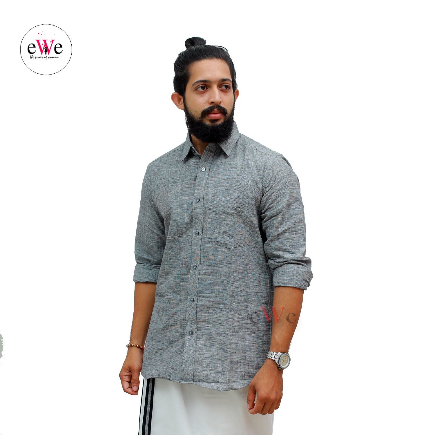 &quot;Ash&quot; Handloom Men's Formal Shirt