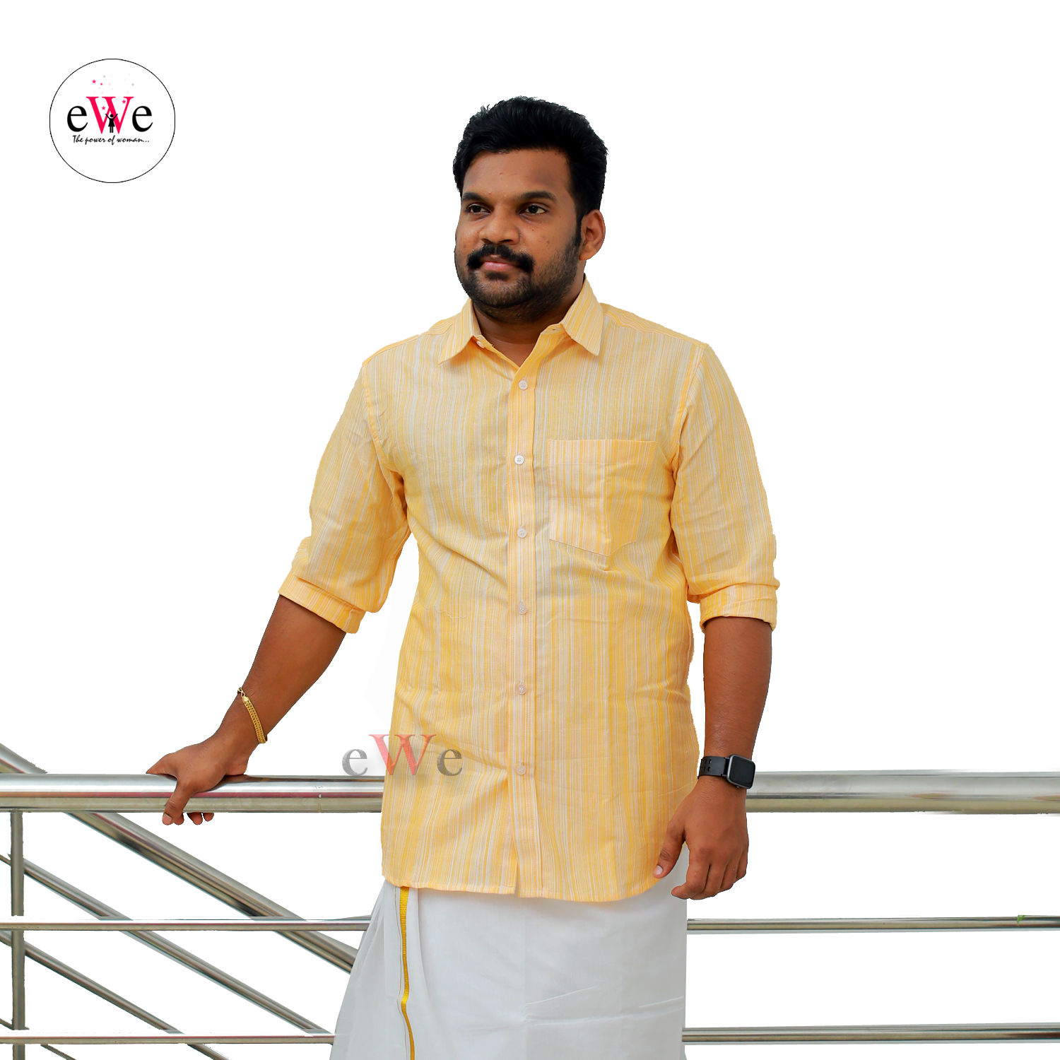 &quot;Light Yellow&quot; Handloom Soft Cotton Men's Shirt