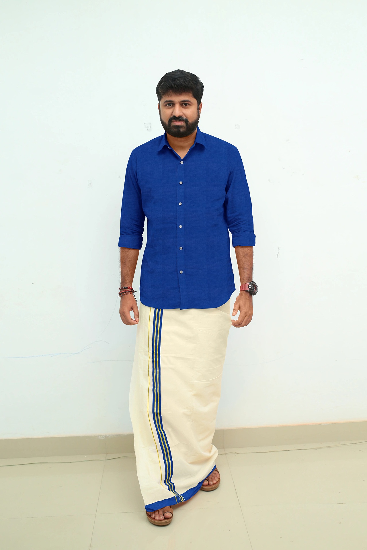 Royal Blue Handloom Shirts