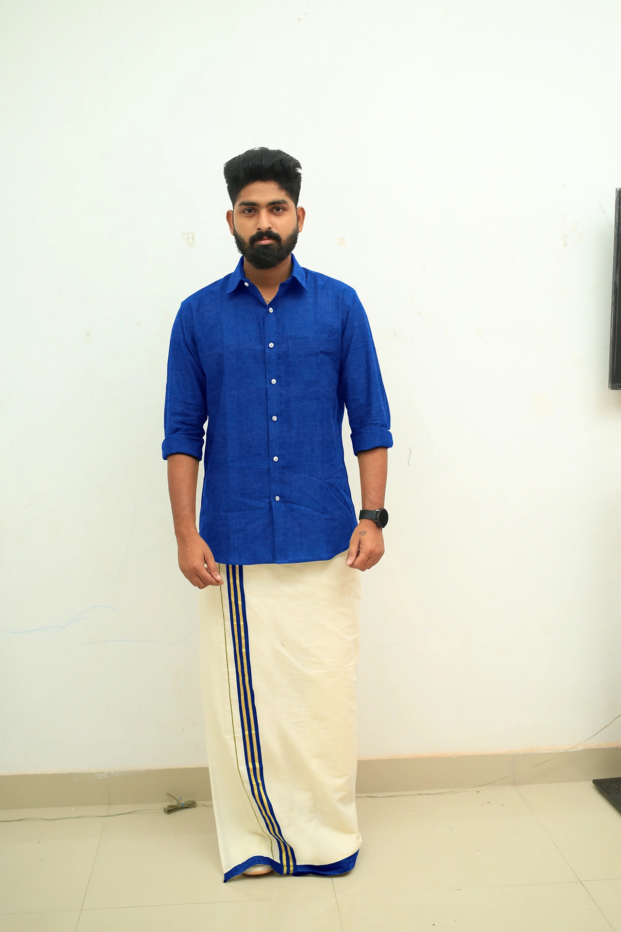 Royal Blue Handloom Shirts