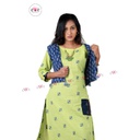 Khadi Ladies Design Jacket (Blue)