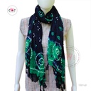 Black And Green Bandani Cotton Dupatta