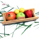 Bamboo Small Food Serving Tray with Spoon Combo Set