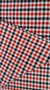 Red Black &amp; White Handspun Handwoven Check Khadi Fabric