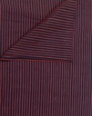 Dark Meroon Black Handspun Handwoven Stripe Khadi Cotton Fabric
