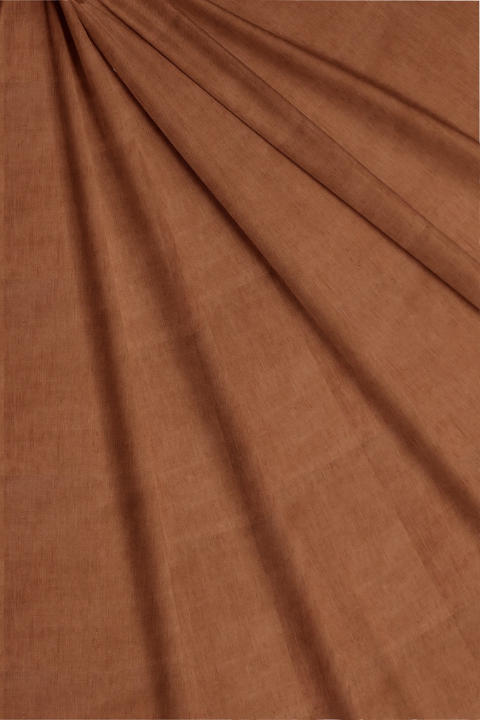 Orange Brown Handspun Handwoven Cotton Fabric