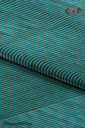Green Striped Handspun Handwoven Khadi Fabric