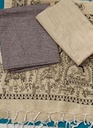 Jute Cotton Top, Bottom &amp; Dupatta with Authentic Madhubani Hand Painting