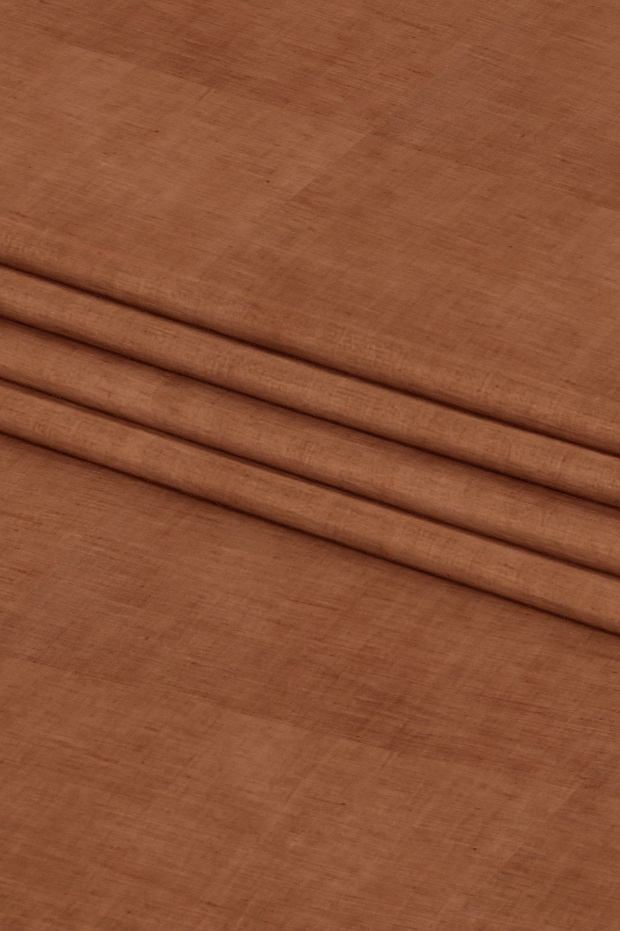 Orange Brown Handspun Handwoven Cotton Fabric