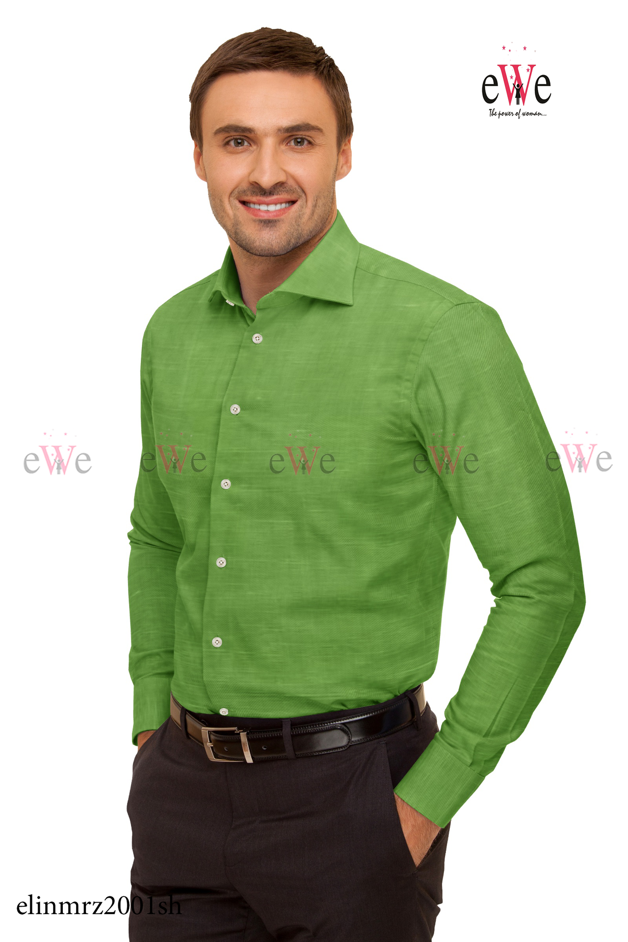 Green Cotton Linen Shirt