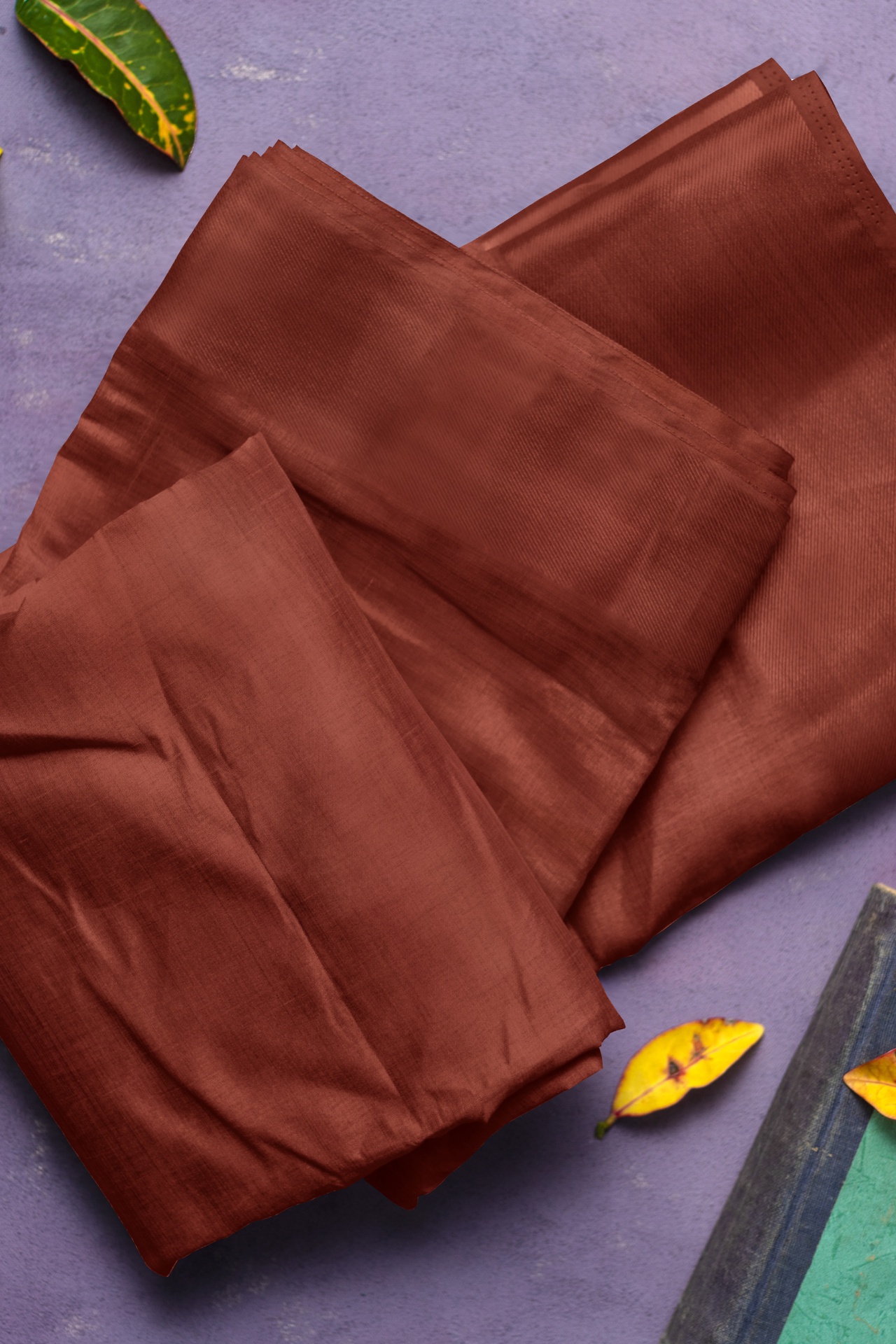 Brown Handspun Handwoven Fabric