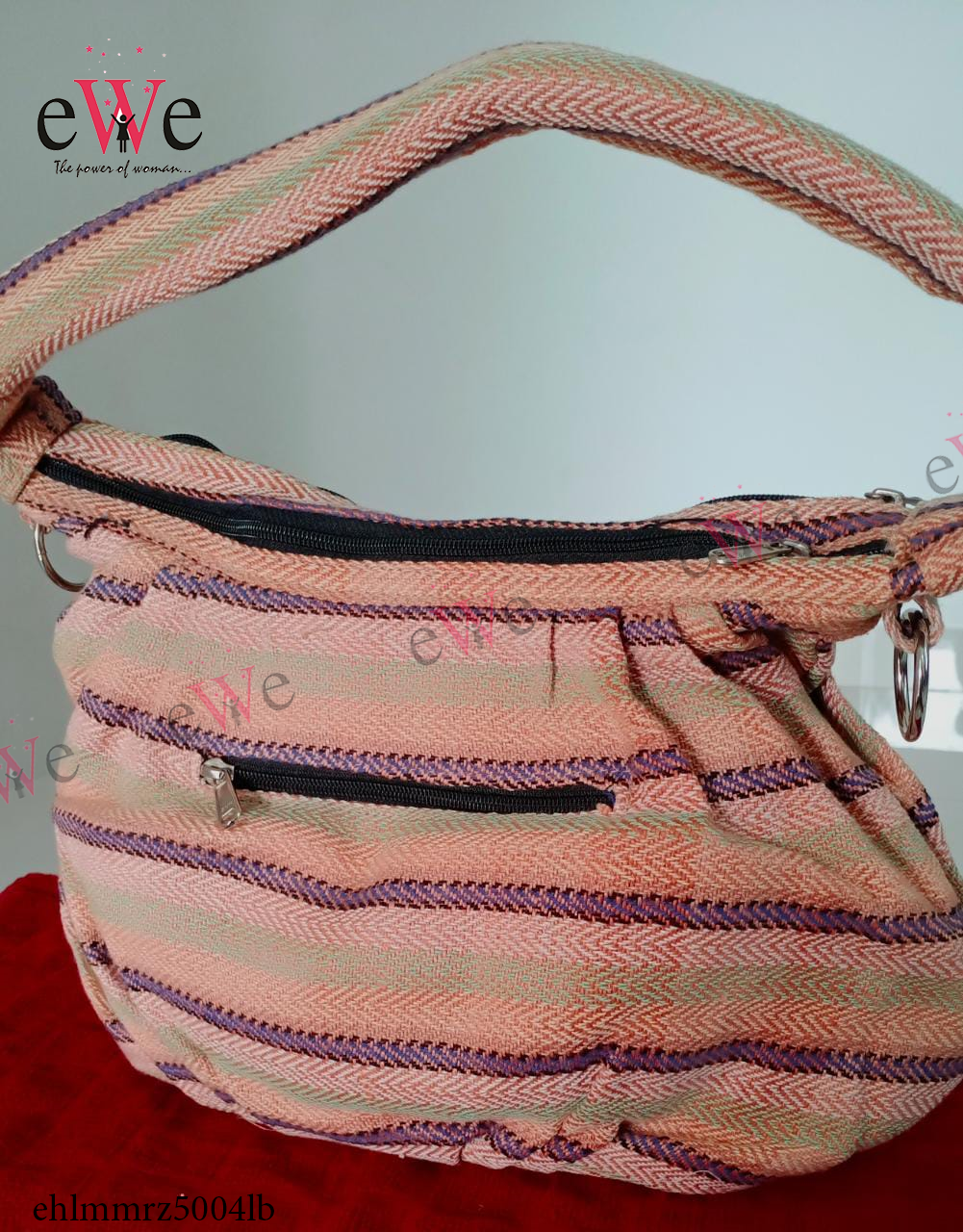 Multi Colur Striped Handloom Ladies Bag
