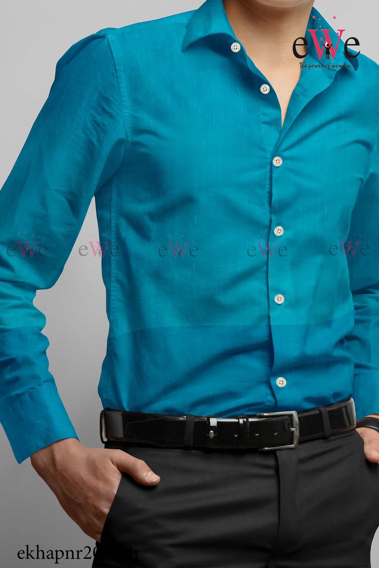 Tiffany Blue Khadi Gent's Shirt