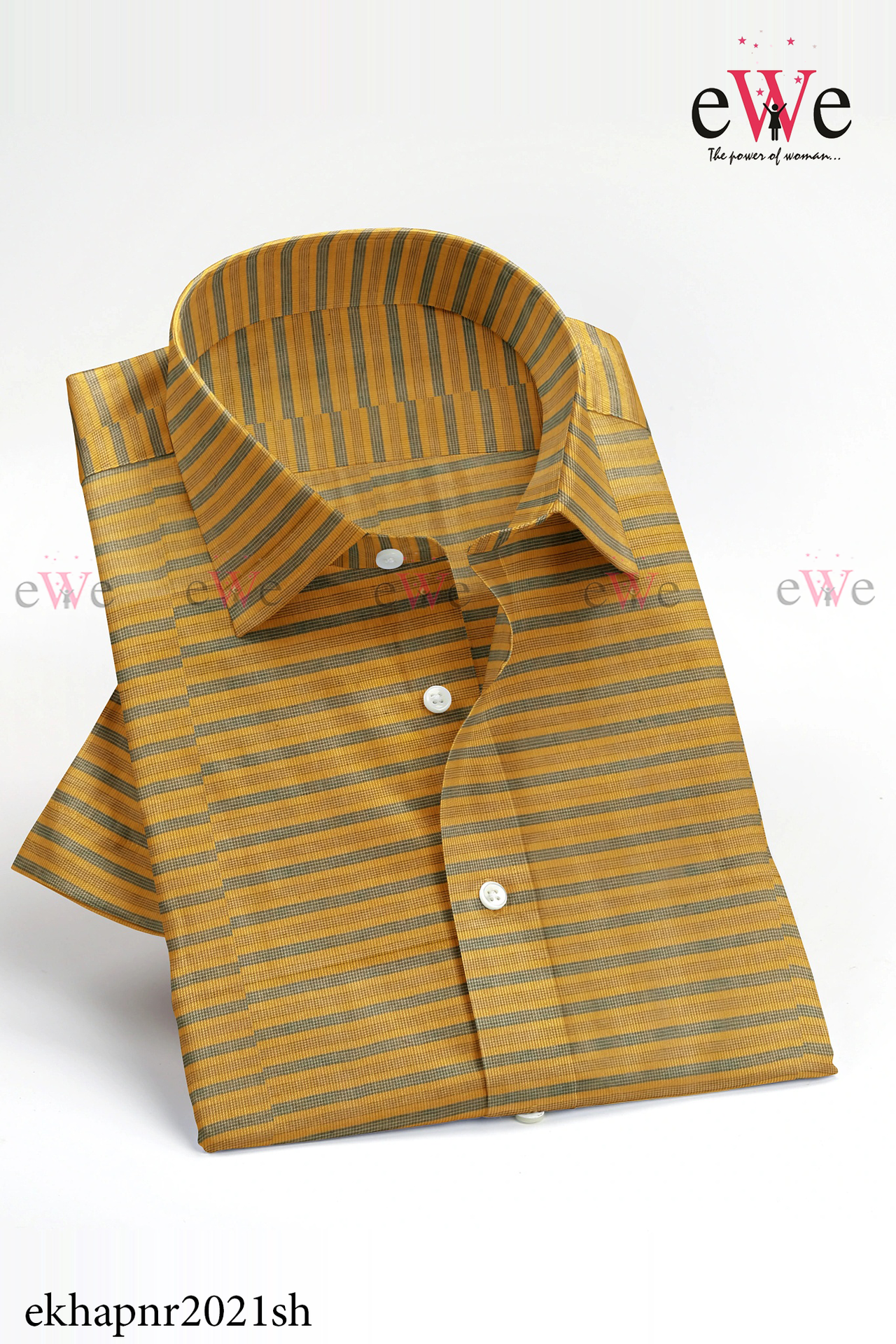 Yellow Striped  Khadi Gent's Shirt